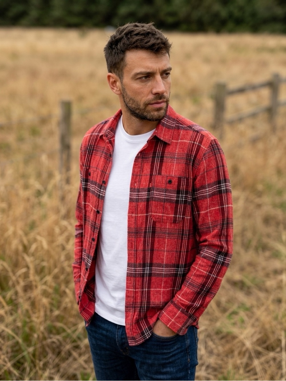 Levi’s Men’s Red Plaid Flannel Button Up Shirt Size S 100% Cotton